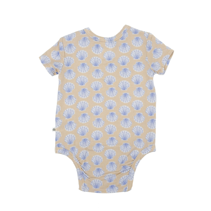 Comfy Short Sleeve Bodysuit - Seashell Blue