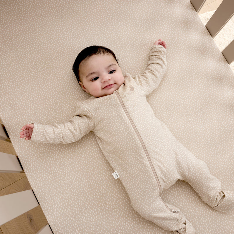 Fitted Cot Sheet - Oat Little Pod