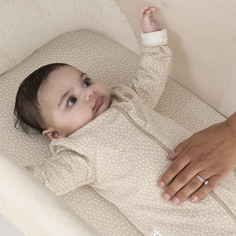 Fitted Bassinet Sheet - Oat Little Pod