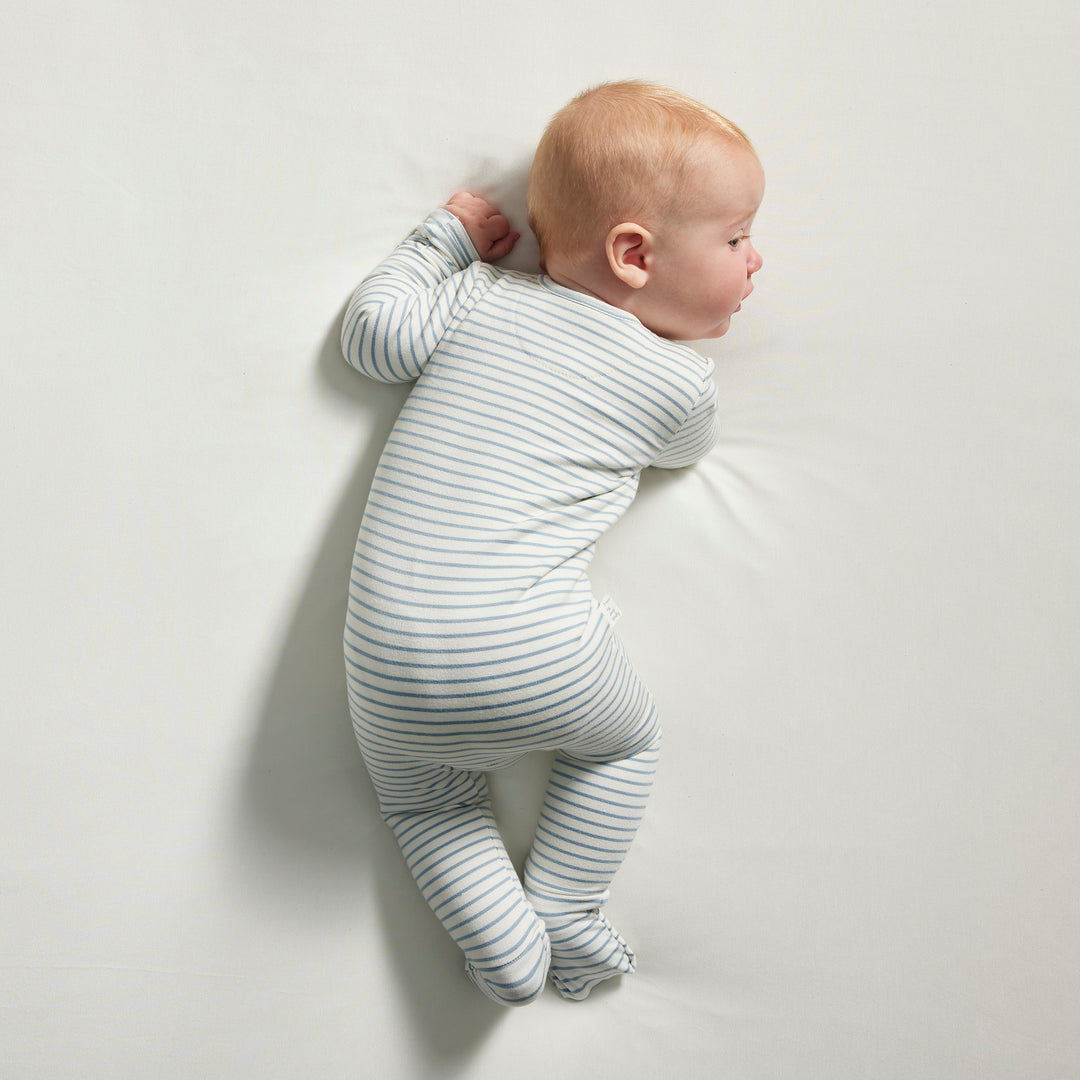 Warm Zippee Baby Romper 0.5 TOG - Dusk Blue Stripe
