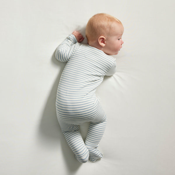 Light Zippee Baby Romper 0.2 TOG - Dusk Blue Stripe