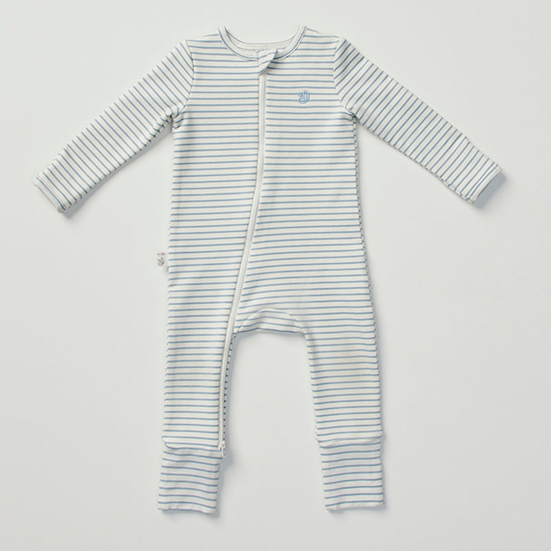 Warm Zippee Baby Romper 0.5 TOG - Dusk Blue Stripe