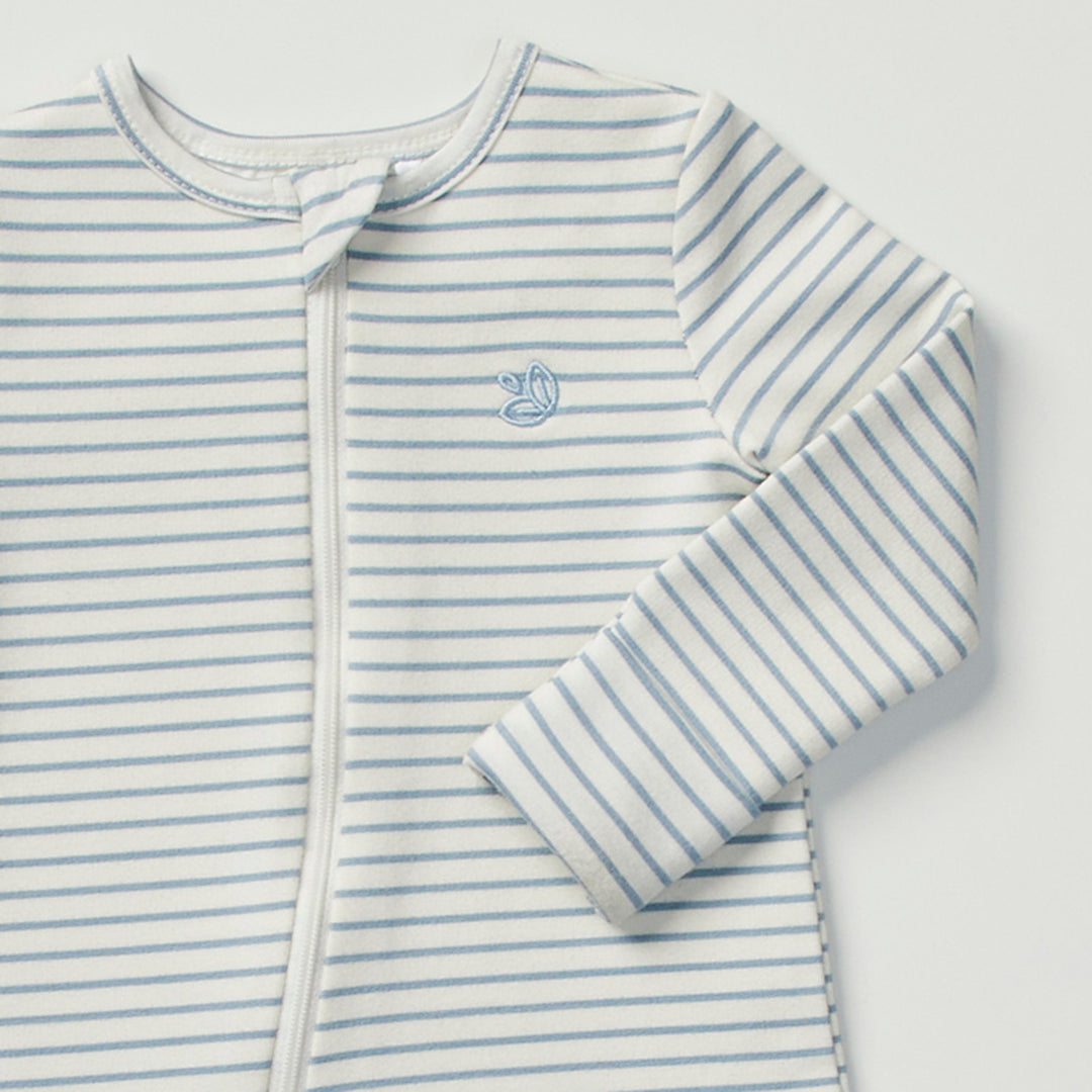 Warm Zippee Baby Romper 0.5 TOG - Dusk Blue Stripe