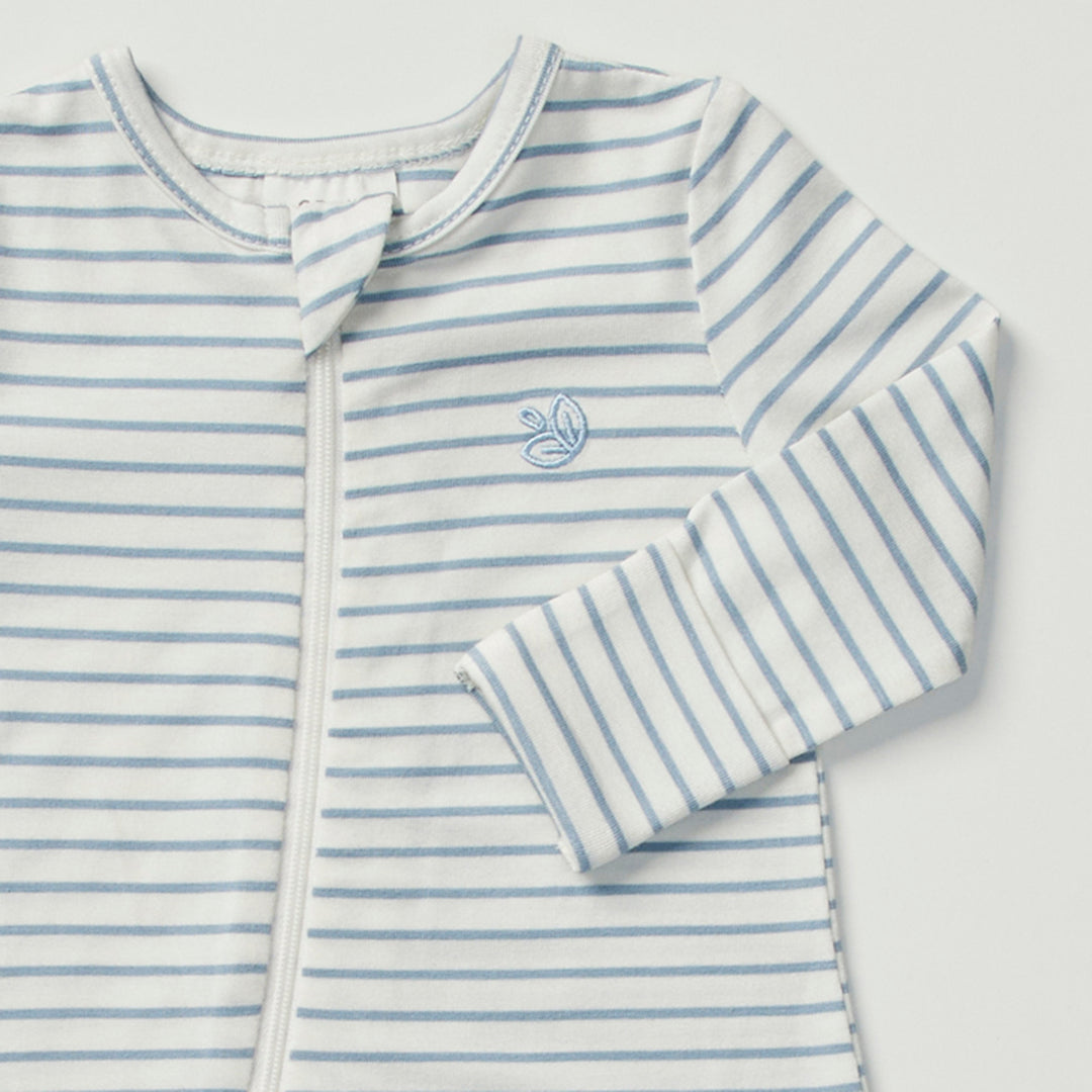 Light Zippee Baby Romper 0.2 TOG - Dusk Blue Stripe