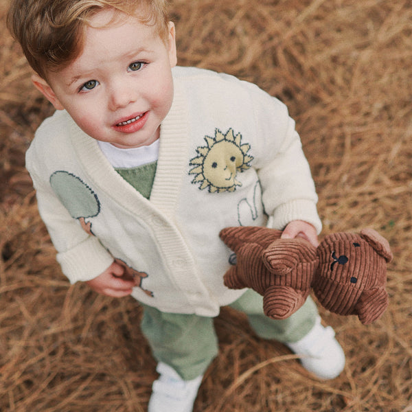 Snuffy ECO Corduroy Plush Toy in Brown