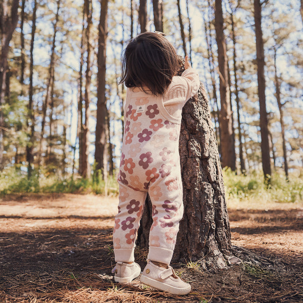 Jacquard Knit Overall - Blooming