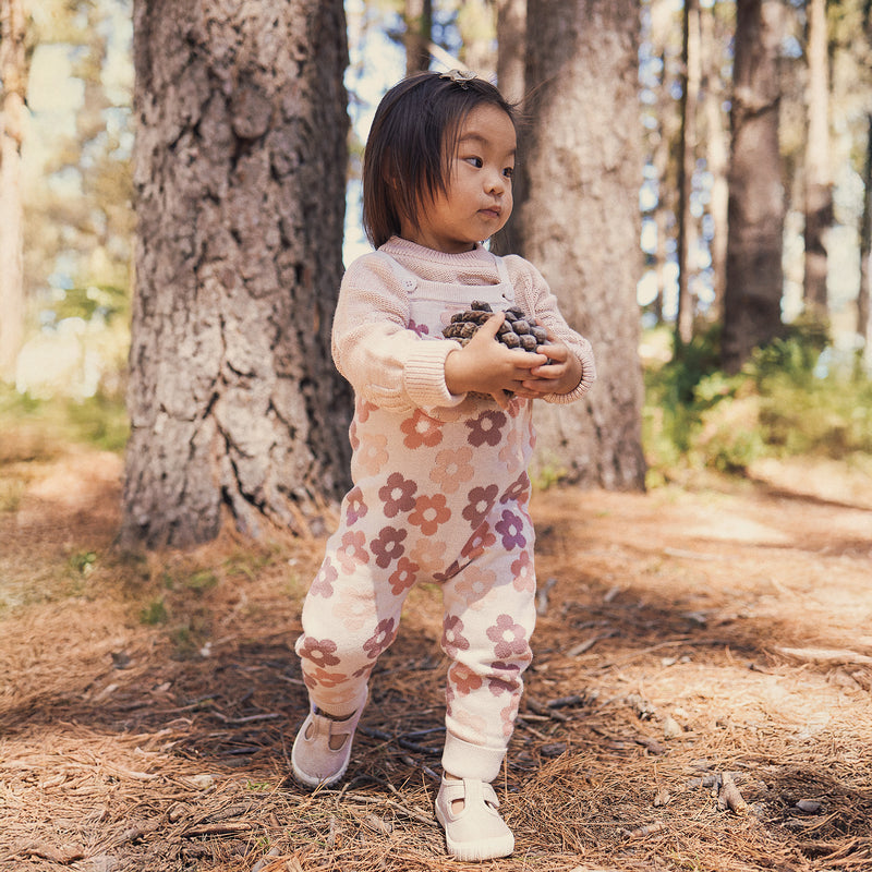 Jacquard Knit Overall - Blooming