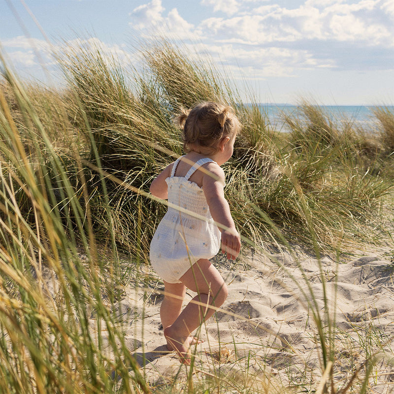 Shirred Romper - Little Petal