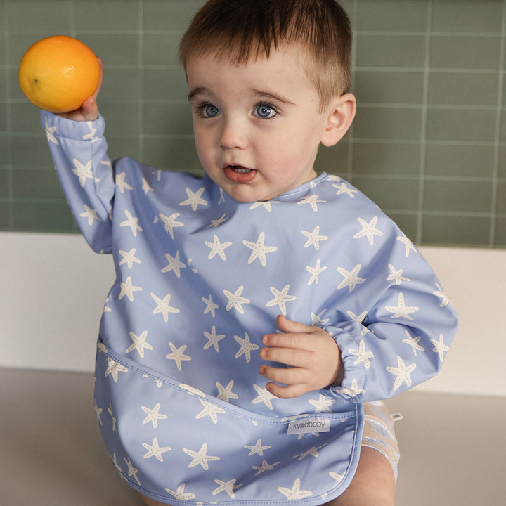 Messy Bib - Star Fish Blue