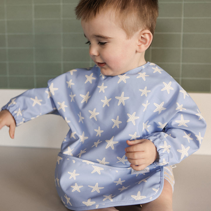 Messy Bib - Star Fish Blue