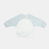 Messy Bib - Sky Blue Grid