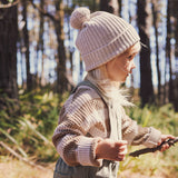 Chunky Rib Knit Beanie - Oatmeal