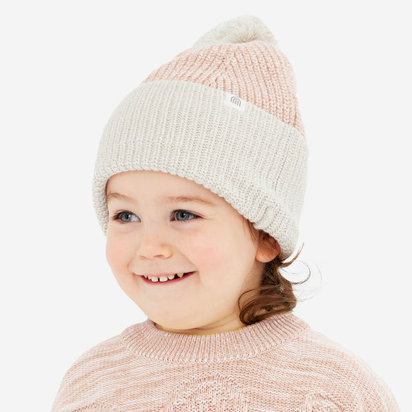 Chunky Rib Knit Beanie - Pearl