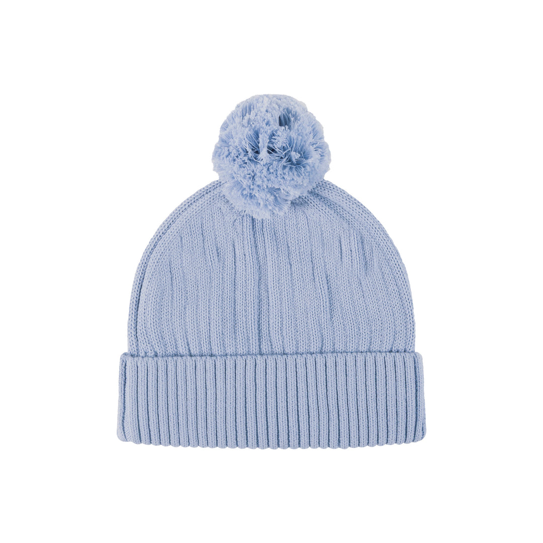 Organic Chunky Rib Knit Beanie - Sky Blue