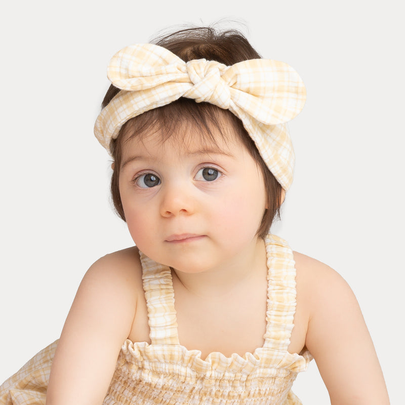 Woven Headband - Sandcastle Check