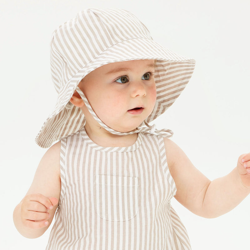 Broad Brim Hat  - Sandstone Stripe