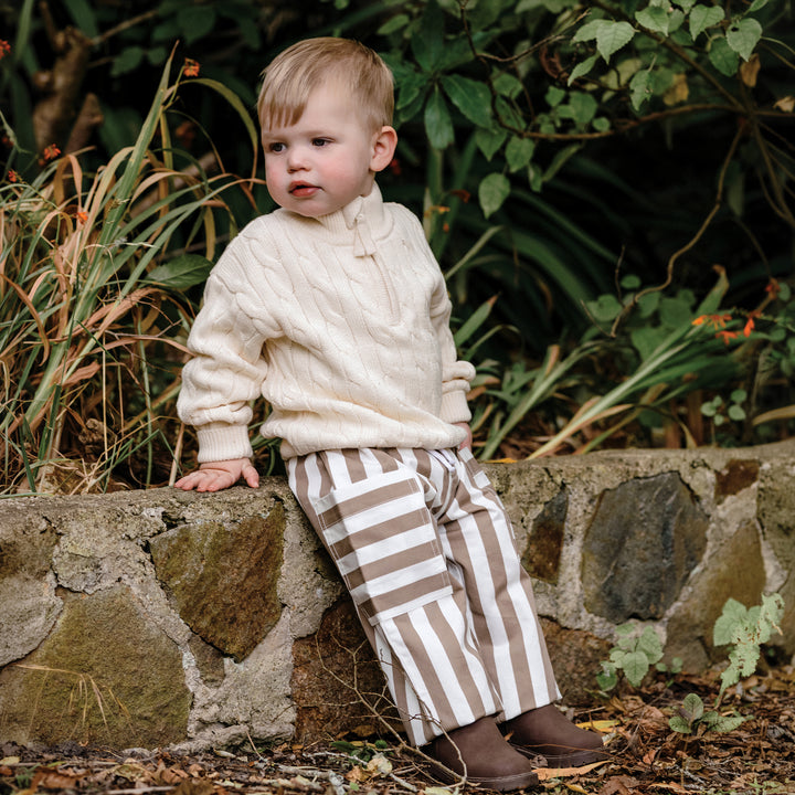 Stripe Pant - Brown Stripe