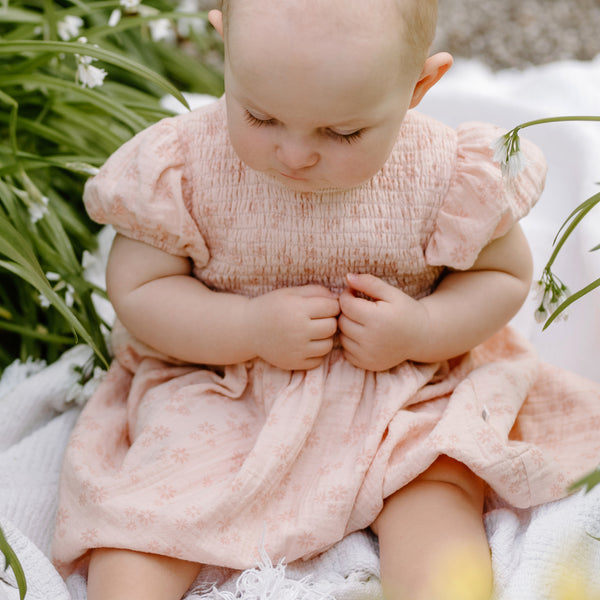 Shirred Dress - Ditsy Floral