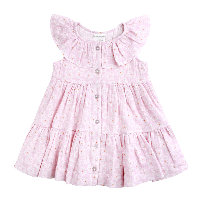Print Tiered Dress - Frangipani