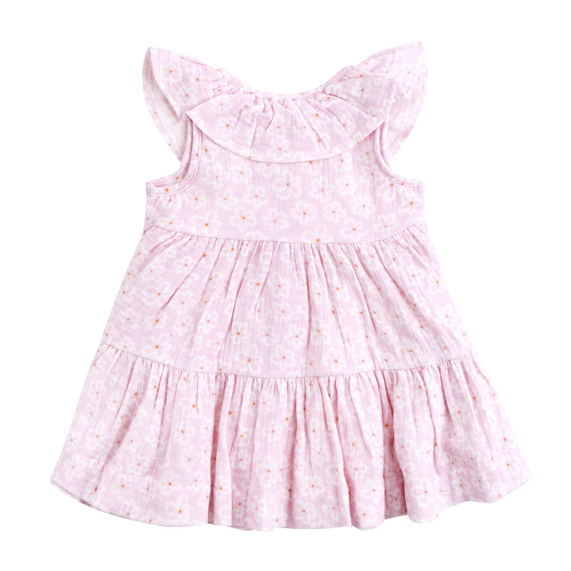 Print Tiered Dress - Frangipani