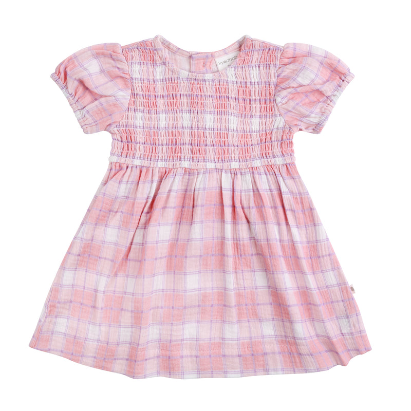 Shirred Dress - Check