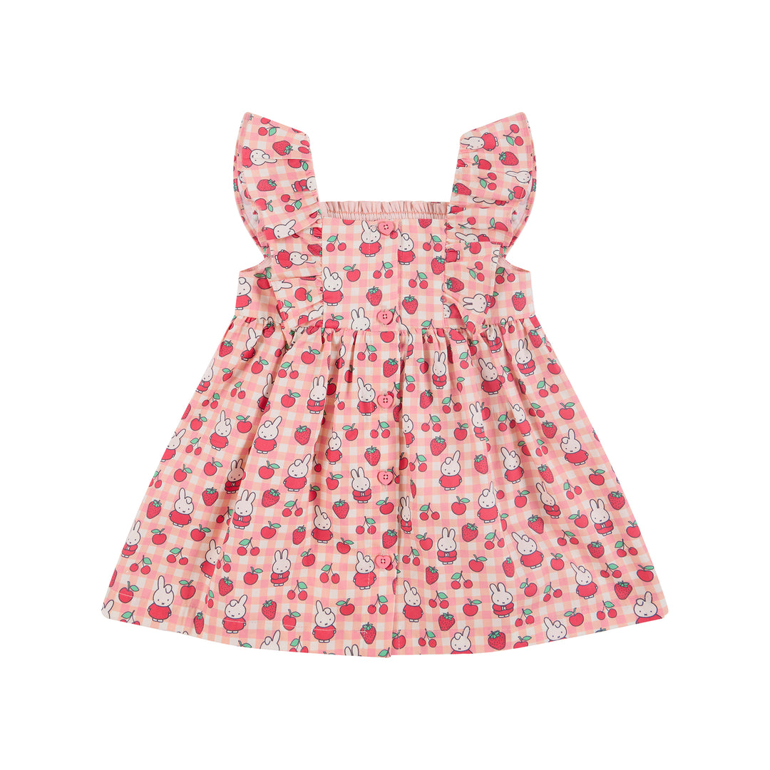 Miffy Smock Dress - Berry Check