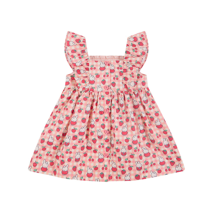 Miffy Smock Dress - Berry Check