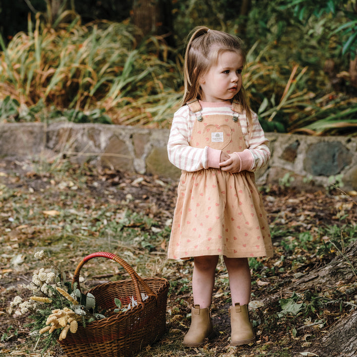 Denim Pinafore - Pink Denim