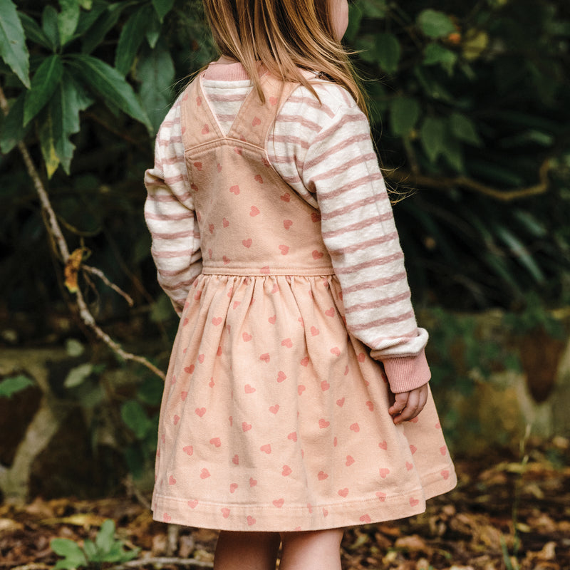 Kynd Baby Denim Pinafore in Pink Denim