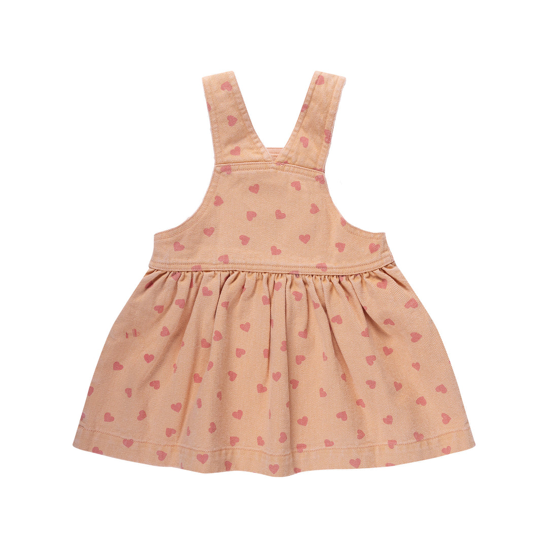 Denim Pinafore - Pink Denim