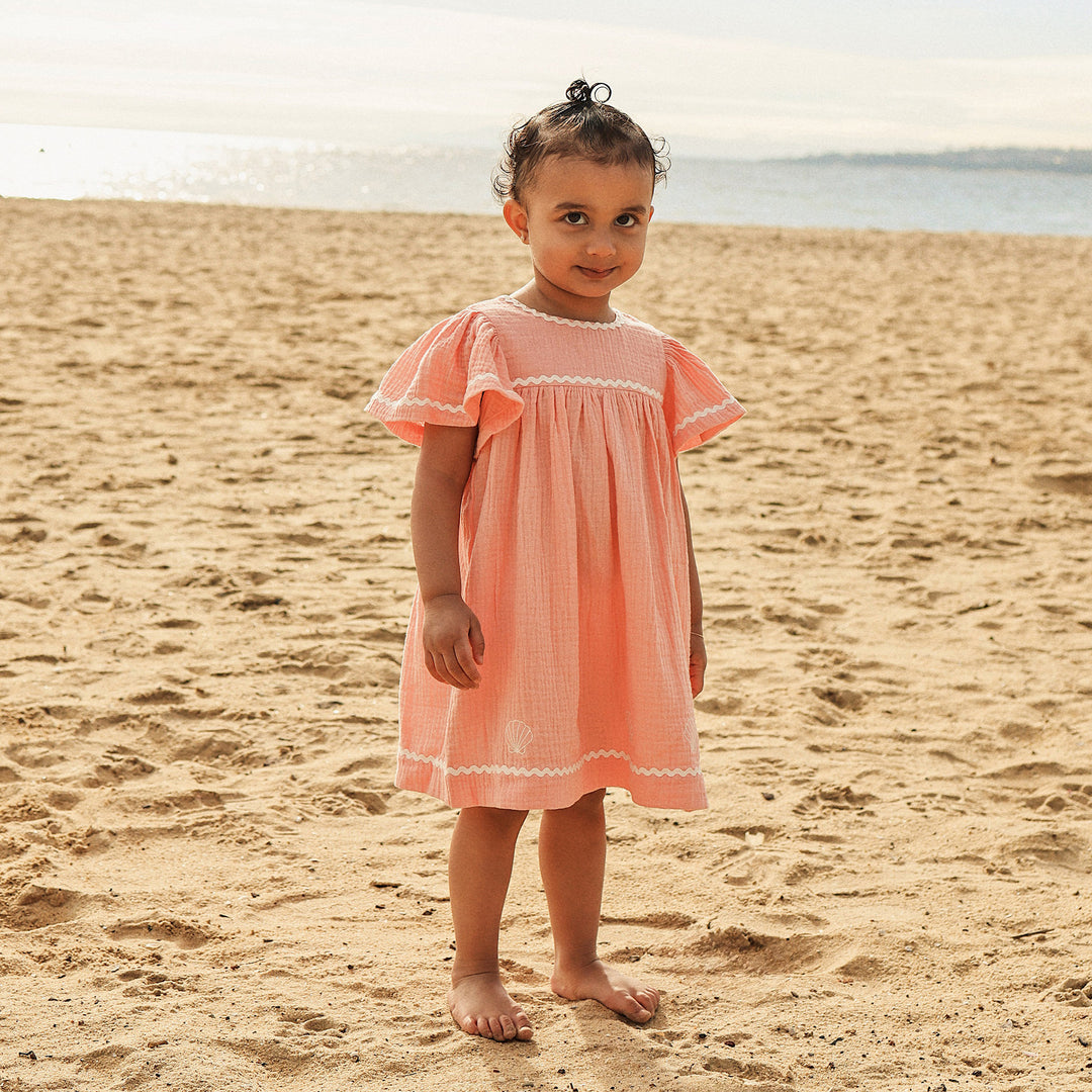 Embroidered Dress - Hibiscus