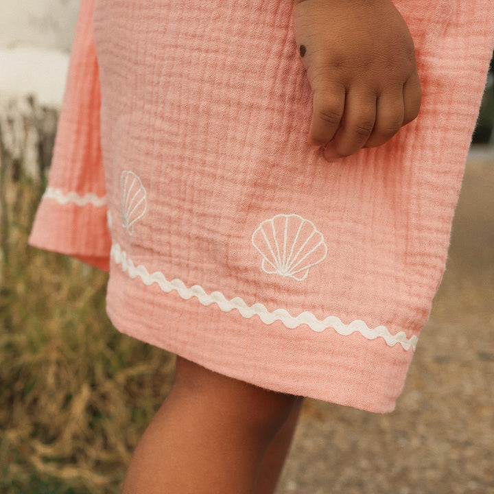Embroidered Dress - Hibiscus