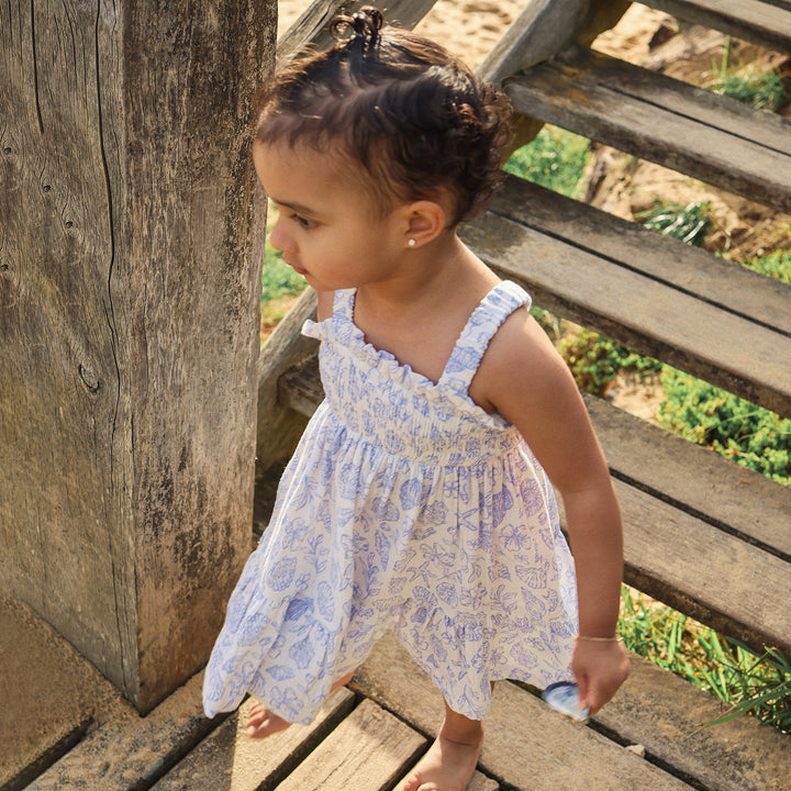 Shirred Dress - Coconut