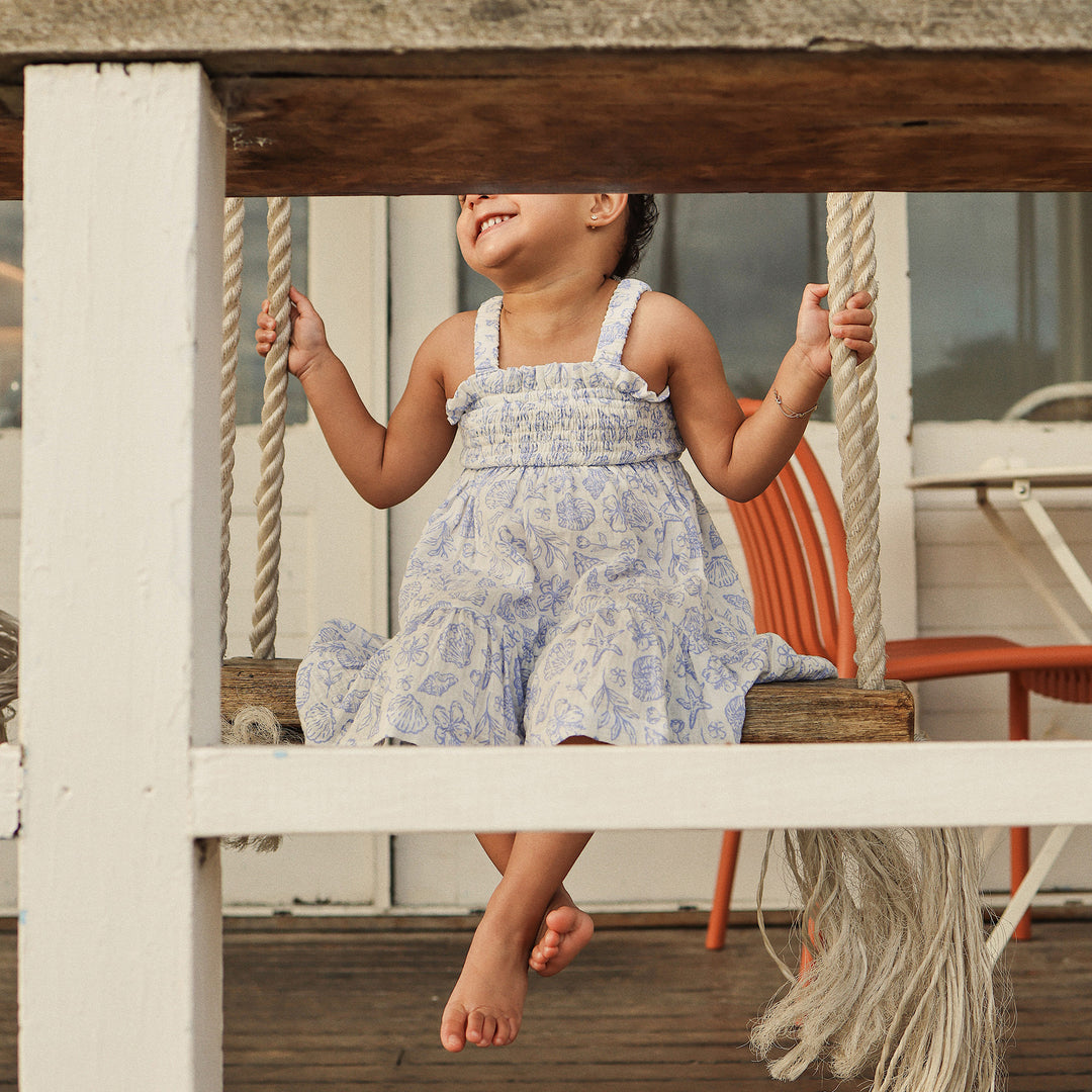 Shirred Dress - Coconut