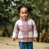 Sherpa Check Jacket - Dusty Lilac