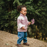 Sherpa Check Jacket - Dusty Lilac