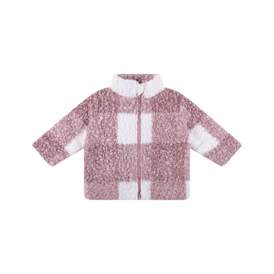 Sherpa Check Jacket - Dusty Lilac