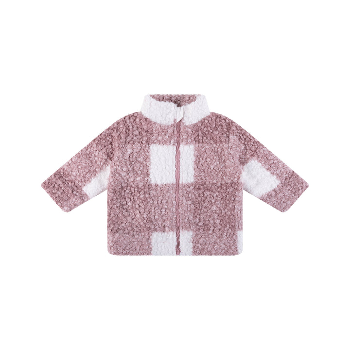 Sherpa Check Jacket - Dusty Lilac