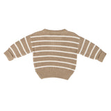 Chunky Rib Knit Jumper - Caramel Stripe