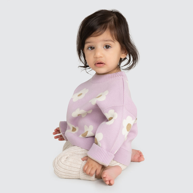 Jacquard Knit Jumper - Orchid Bloom