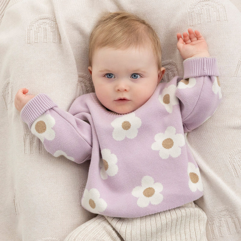 Jacquard Knit Jumper - Orchid Bloom
