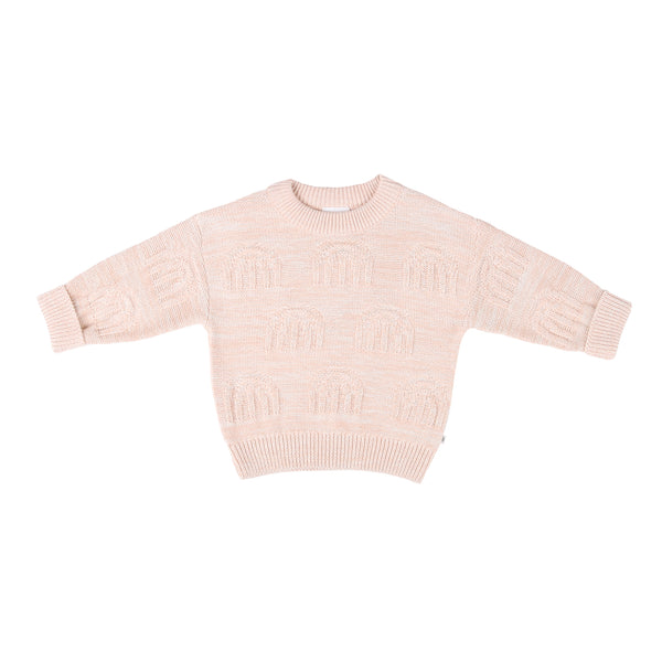 Rainbow Decorative Knit Jumper - Pearl Rainbow