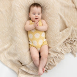 Jacquard Knit Summer Romper - Buttercup Daisy