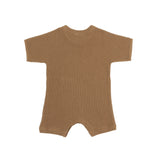 Slouchy Rib Knit Romper - Copper