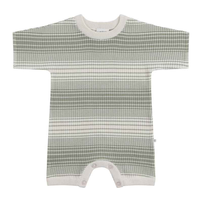 Slouchy Rib Knit Romper - Forest Sage