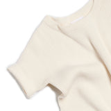 Slouchy Rib Knit Romper - Pristine