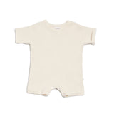 Slouchy Rib Knit Romper - Pristine