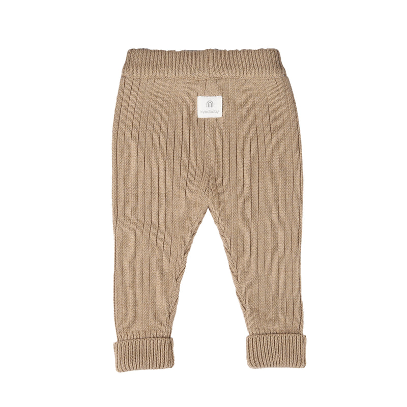 Chunky Rib Knit Pant - Caramel Marle