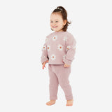 Chunky Rib Knit Pant - Dusty Lilac