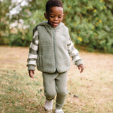 Organic Chunky Rib Knit Pant - Olive